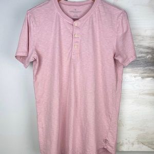 Mens American eagle pink Henley
